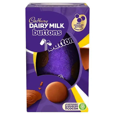 Cadbury Dairy Milk Giant Buttons Chocolate Easter Egg, 96g (Case of 12)