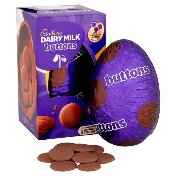 Cadbury Dairy Milk Giant Buttons Chocolate Easter Egg, 96g (Case of 12)