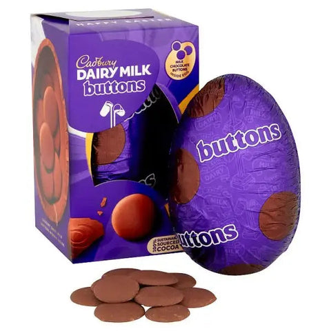 Cadbury Dairy Milk Giant Buttons Chocolate Easter Egg, 96g (Case of 12)