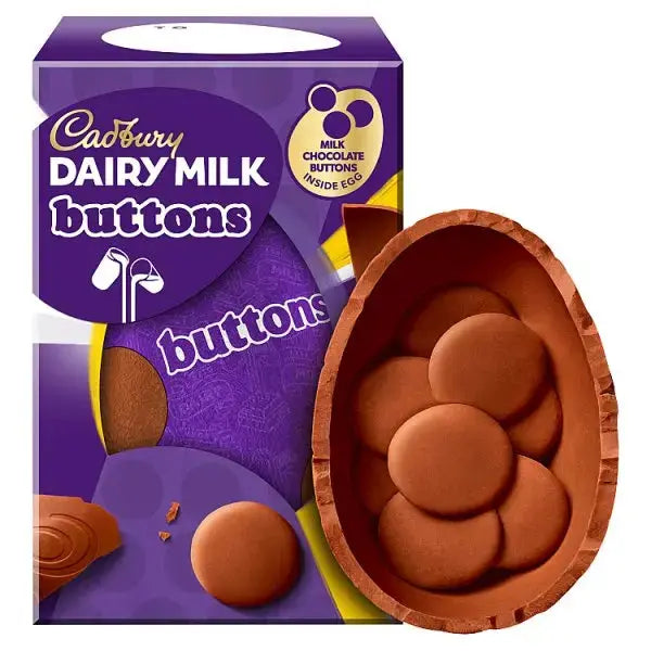 Cadbury Dairy Milk Giant Buttons Chocolate Easter Egg, 96g (Case of 12)