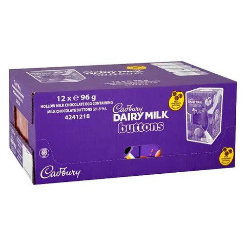 Cadbury Dairy Milk Giant Buttons Chocolate Easter Egg, 96g (Case of 12)