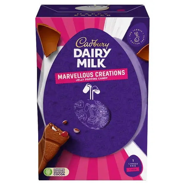 Cadbury Dairy Milk Marvellous Creations Jelly Popping Candy 202g (Case of 6)