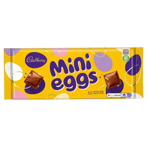 Cadbury Mini Eggs Large Chocolate Bar 360g (Case of 14)