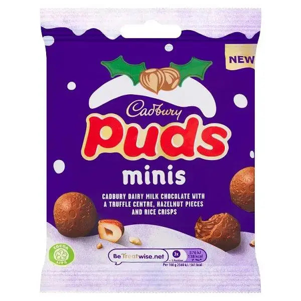 Cadbury Puds Minis Chocolate Bag 73g (Case of 22)