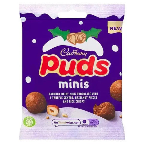 Cadbury Puds Minis Chocolate Bag 73g (Case of 22)