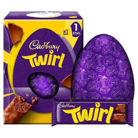 Cadbury Twirl Chocolate Easter Egg, 198g (Case of 6)