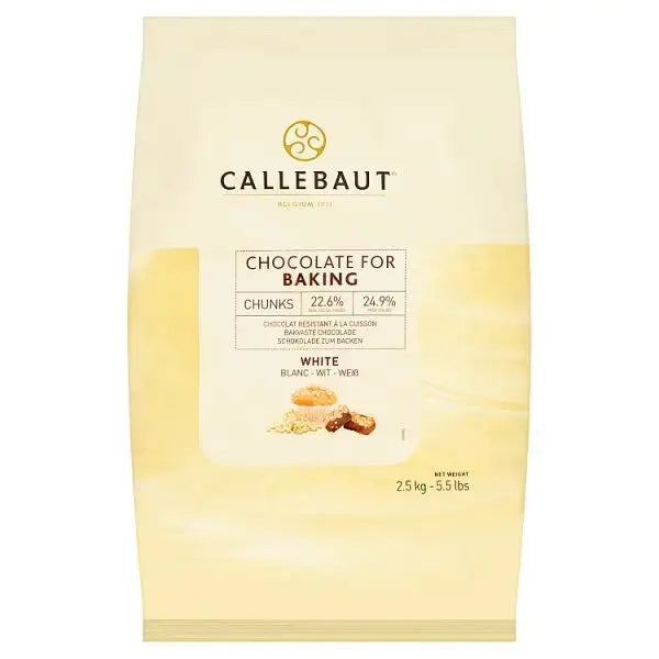 Callebaut Chocolate for Baking Chunks White 2.5kg