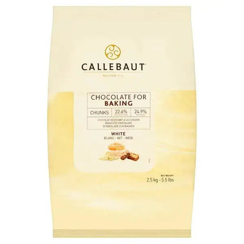 Callebaut Chocolate for Baking Chunks White 2.5kg