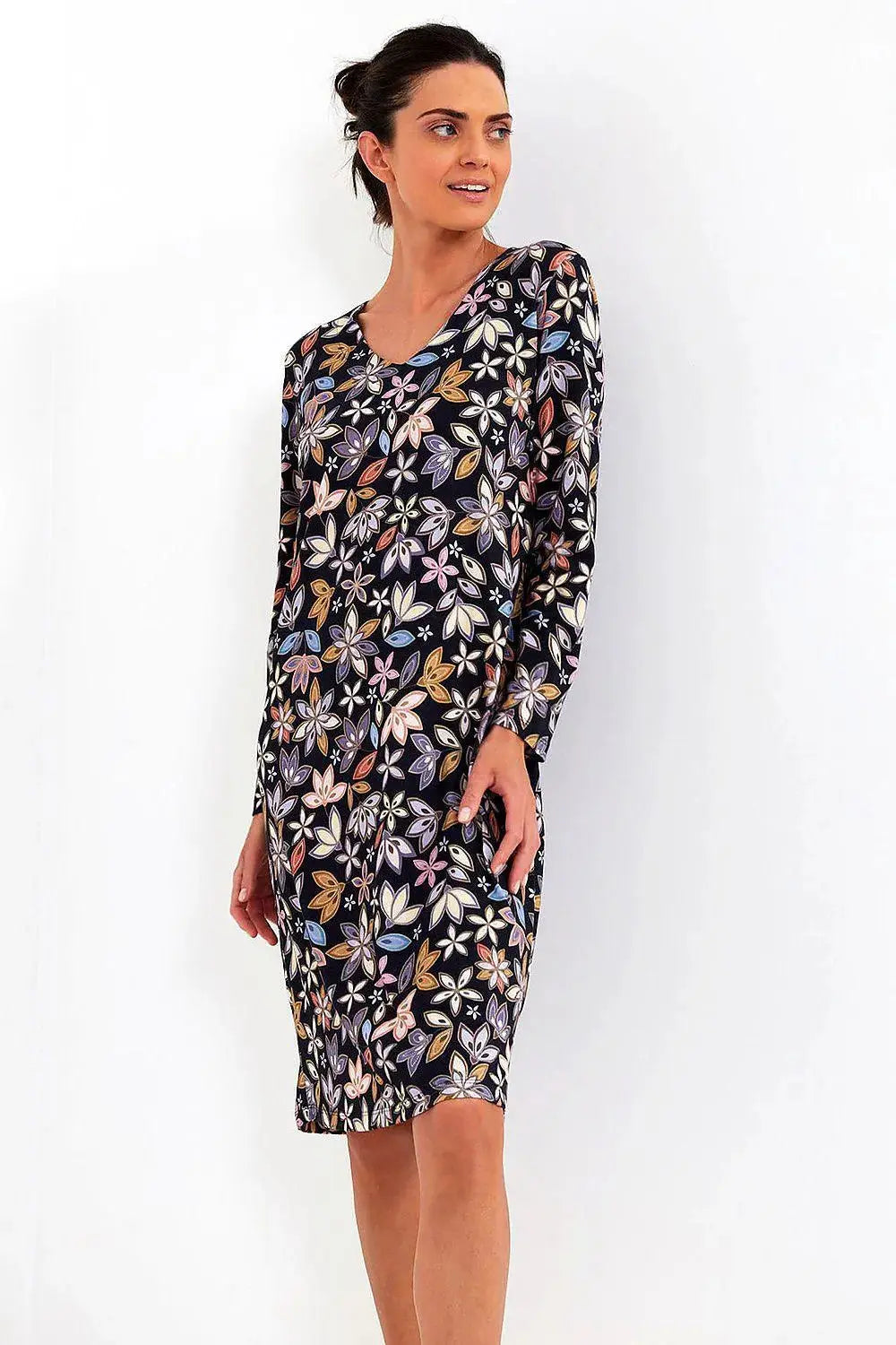 Cana classic, slim-fit cut cotton nightgown
