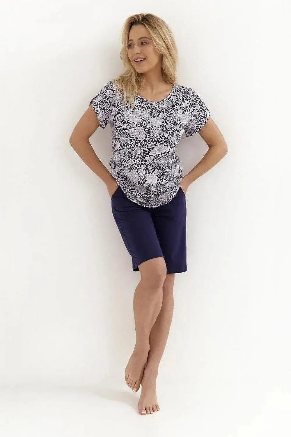 Cana short-sleeve blouse and shorts womens pajama
