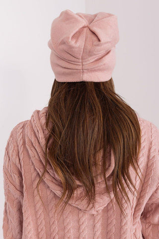 Women's Warm Winter Hat – Smooth Knit with Side Appliqué