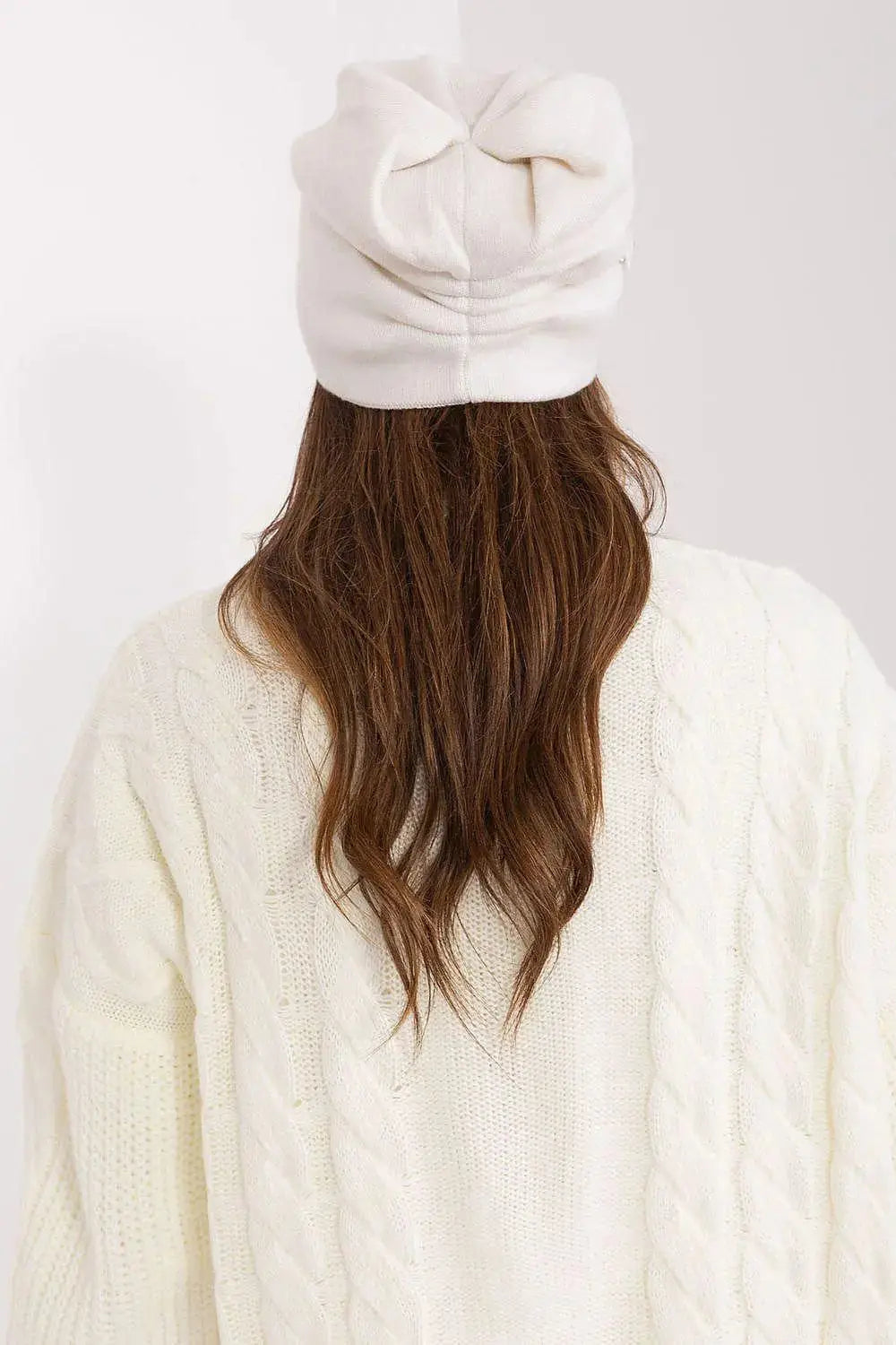 Women's Warm Winter Hat – Smooth Knit with Side Appliqué