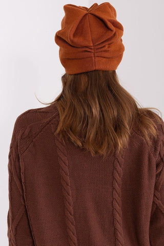 Women's Warm Winter Hat – Smooth Knit with Side Appliqué