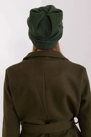 Women's Warm Winter Hat – Smooth Knit with Side Appliqué