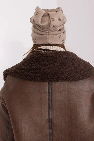 Women's Winter Beanie – Warm Cashmere Blend with Rhinestone Detail