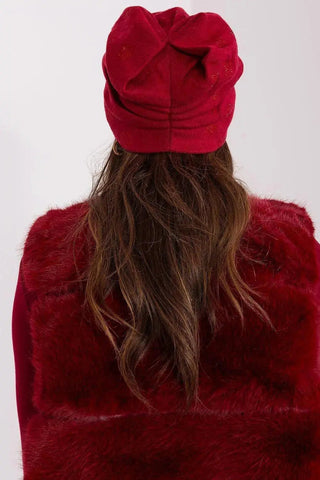 Women's Winter Beanie – Warm Cashmere Blend with Rhinestone Detail