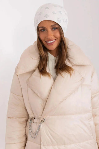 Women's Winter Beanie – Warm Cashmere Blend with Rhinestone Detail