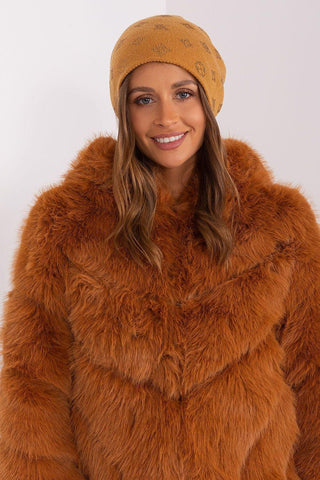 Women's Winter Beanie – Warm Cashmere Blend with Rhinestone Detail