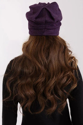 Women's Winter Beanie – Warm Cashmere Blend with Rhinestone Detail