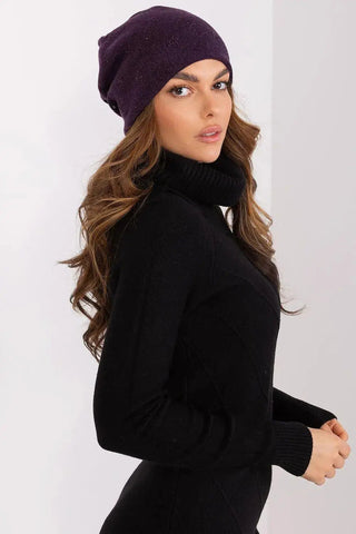 Women's Winter Beanie – Warm Cashmere Blend with Rhinestone Detail