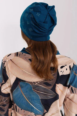 Women's Winter Beanie – Warm Cashmere Blend with Rhinestone Detail