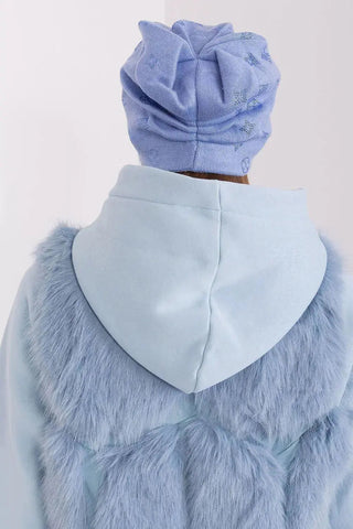 Women's Winter Beanie – Warm Cashmere Blend with Rhinestone Detail