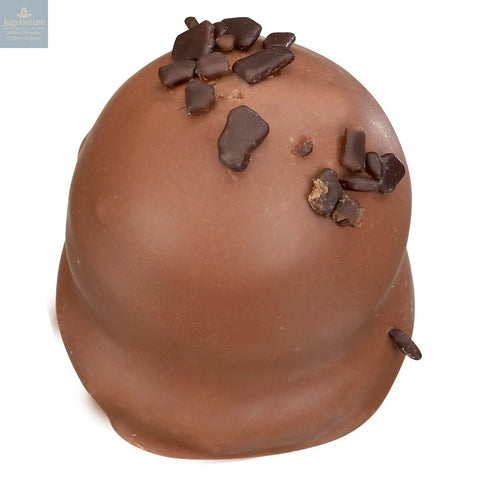 Cappuccino - milk chocolate with a coffee caramel filling on croquant base 18g - Jag Couture Chocolates