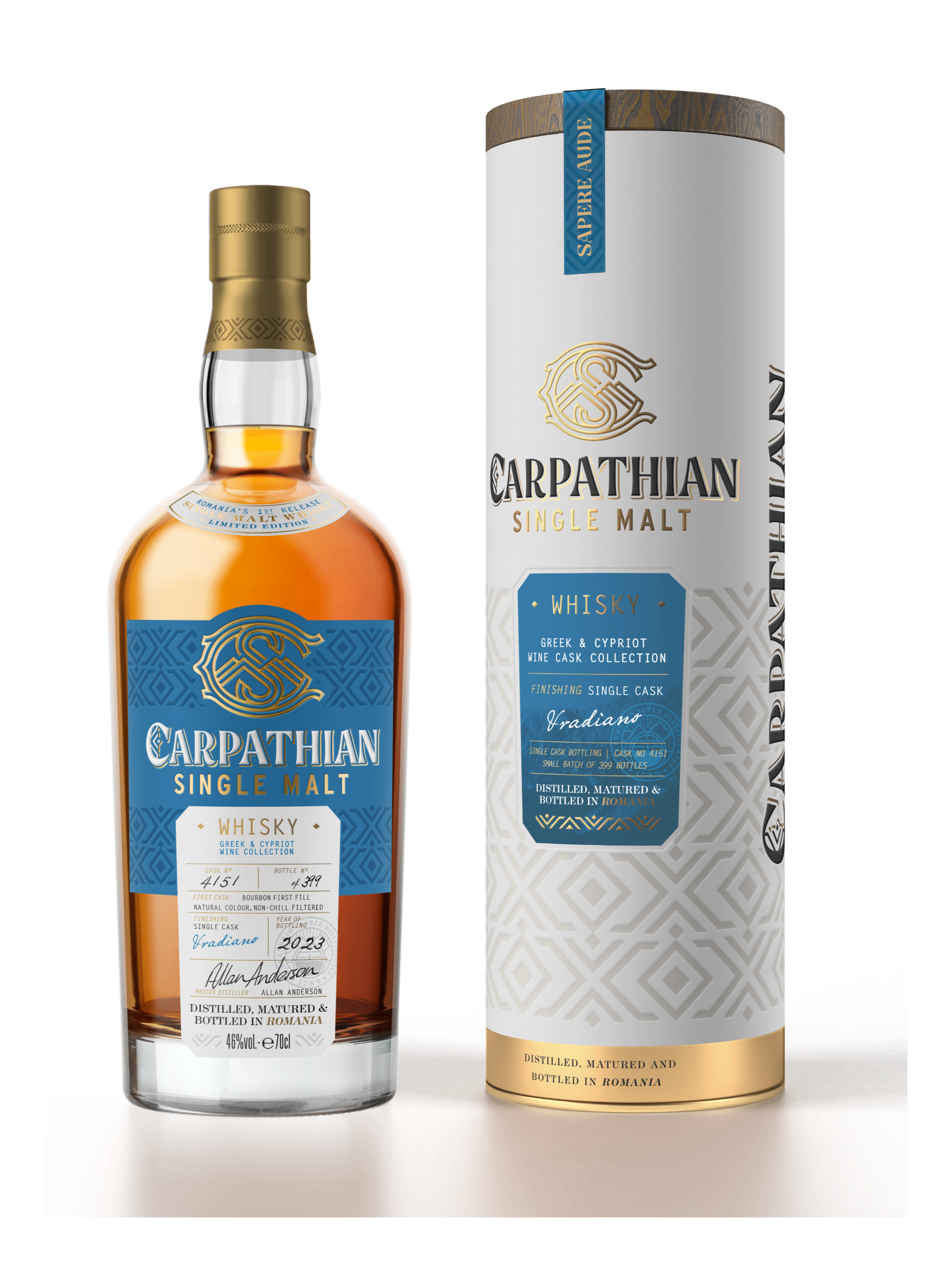 Carpathian Vradiano Single Malt Whisky 700ml 46% ABV