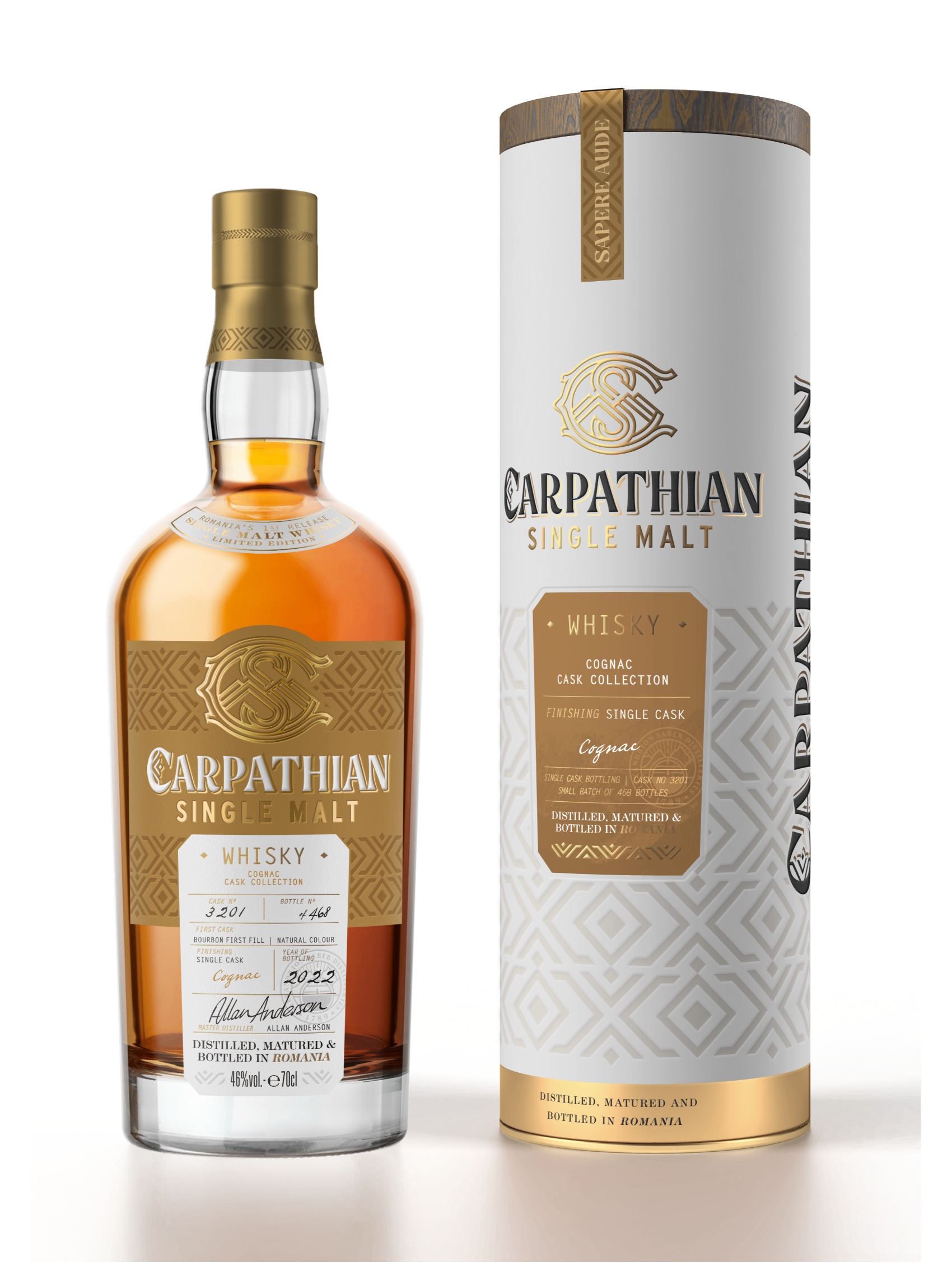 Carpathian Cognac Single Malt Whisky 700ml 46% ABV