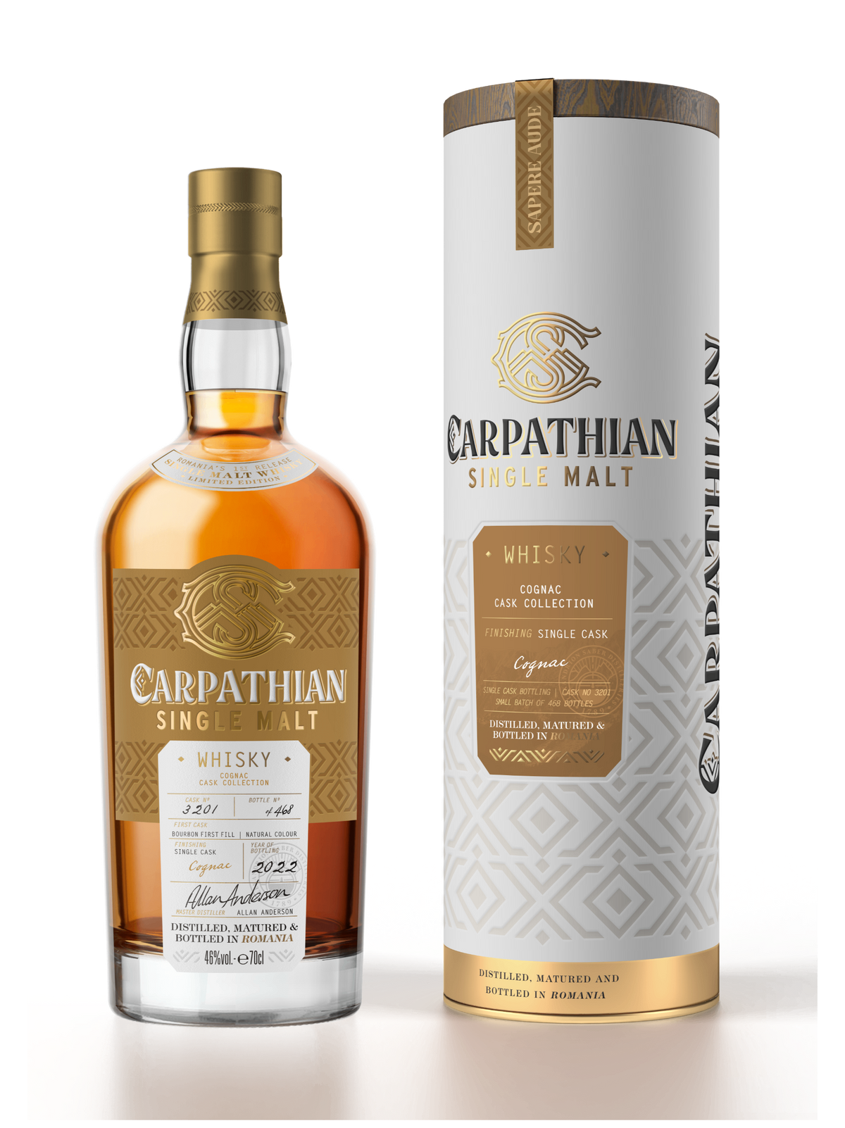Carpathian Cognac Single Malt Whisky 700ml 46% ABV
