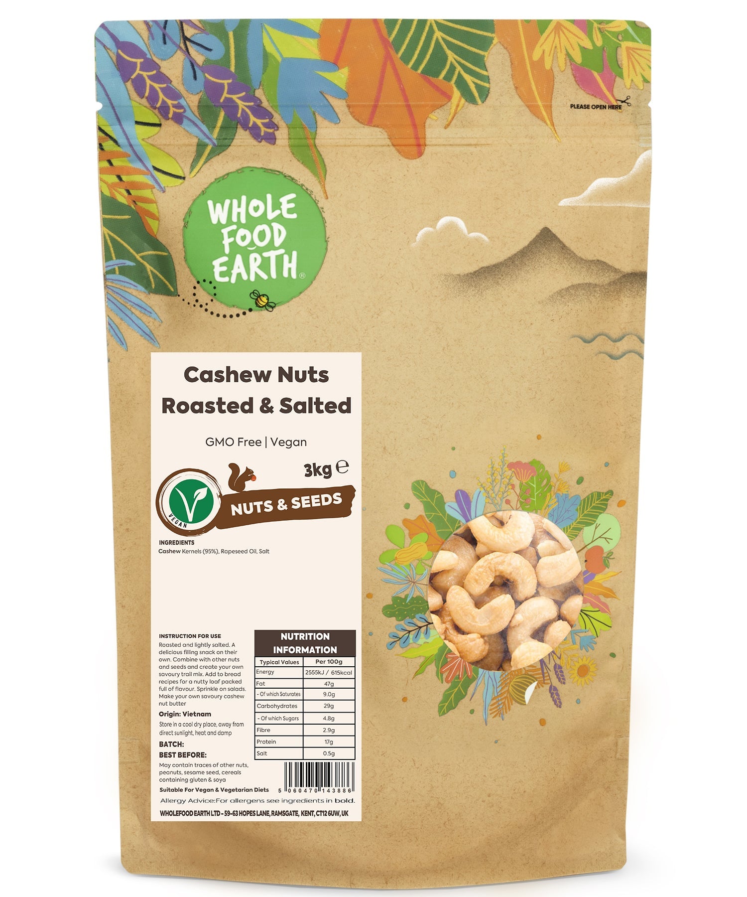 Cashew Nuts, Roasted & Salted