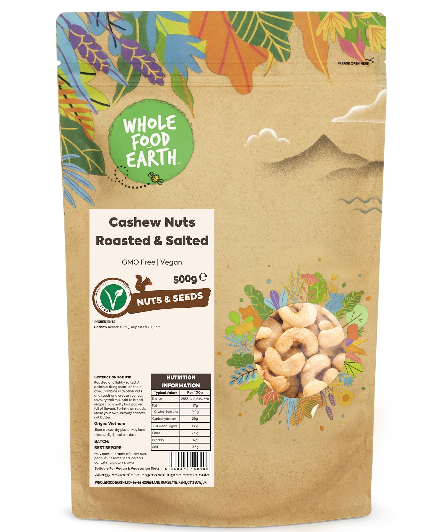 Cashew Nuts, Roasted & Salted