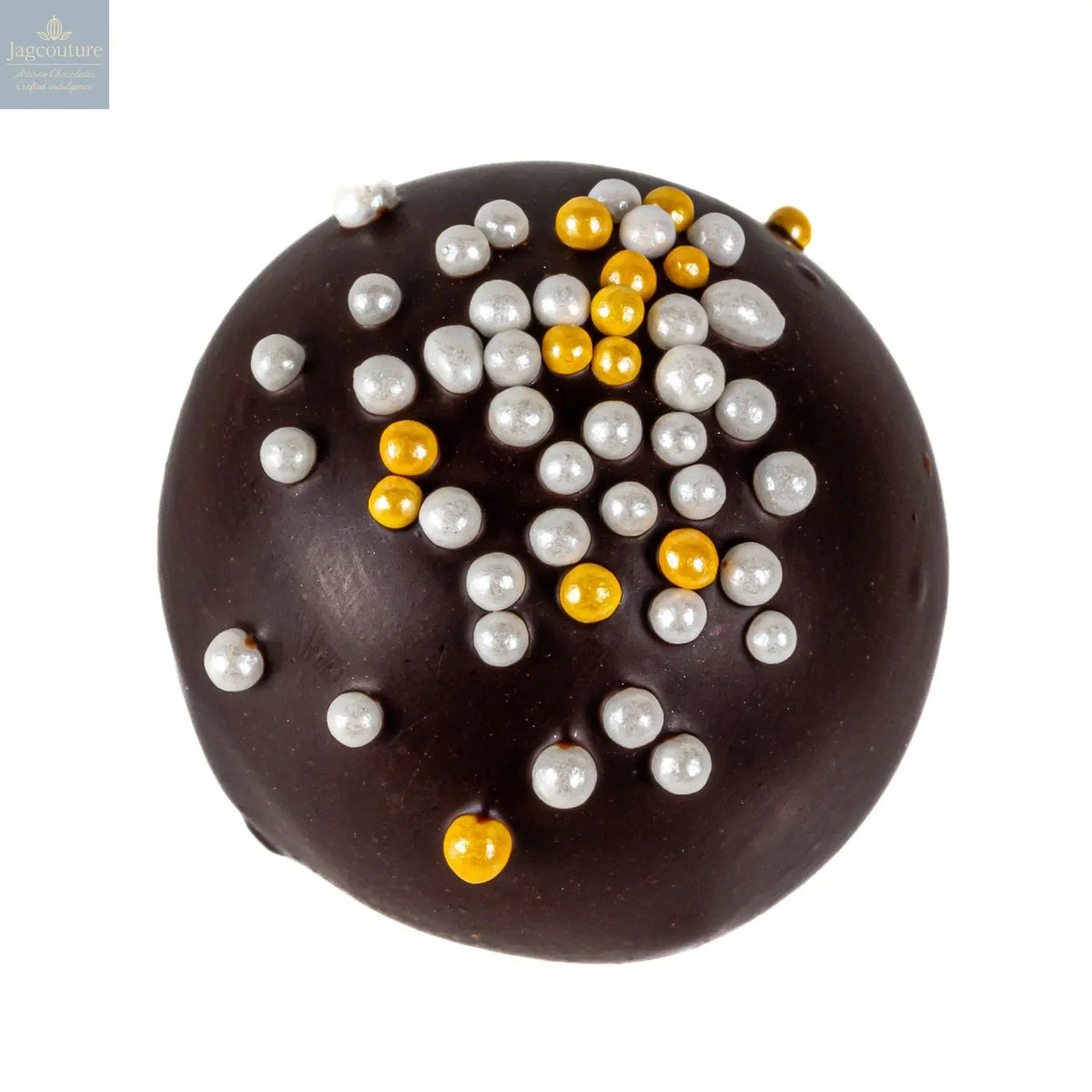 Champagne truffle - flavoured oatmilk ganache in dark chocolate 12.8g - Jag Couture Chocolates