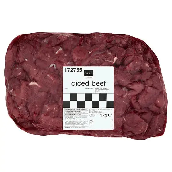 Chef's Essentials Diced Beef 3kg
