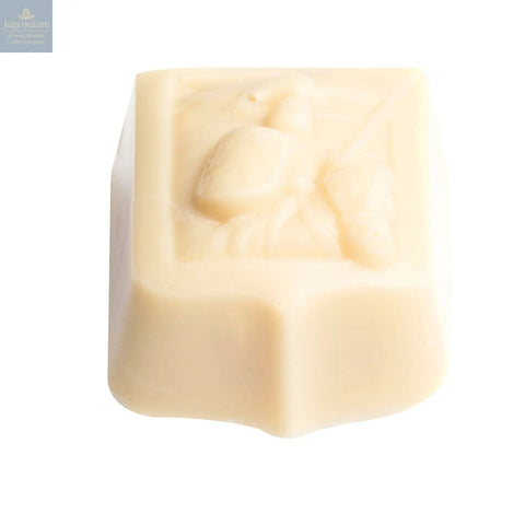 Chevalier - crisped rice in solid white chocolate 9.4g - Jag Couture Chocolates