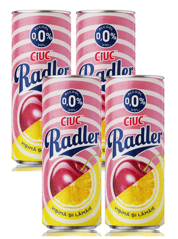 Ciuc Radler Sour Cherry and Lemon Lager Alcohol Free 4x500ml