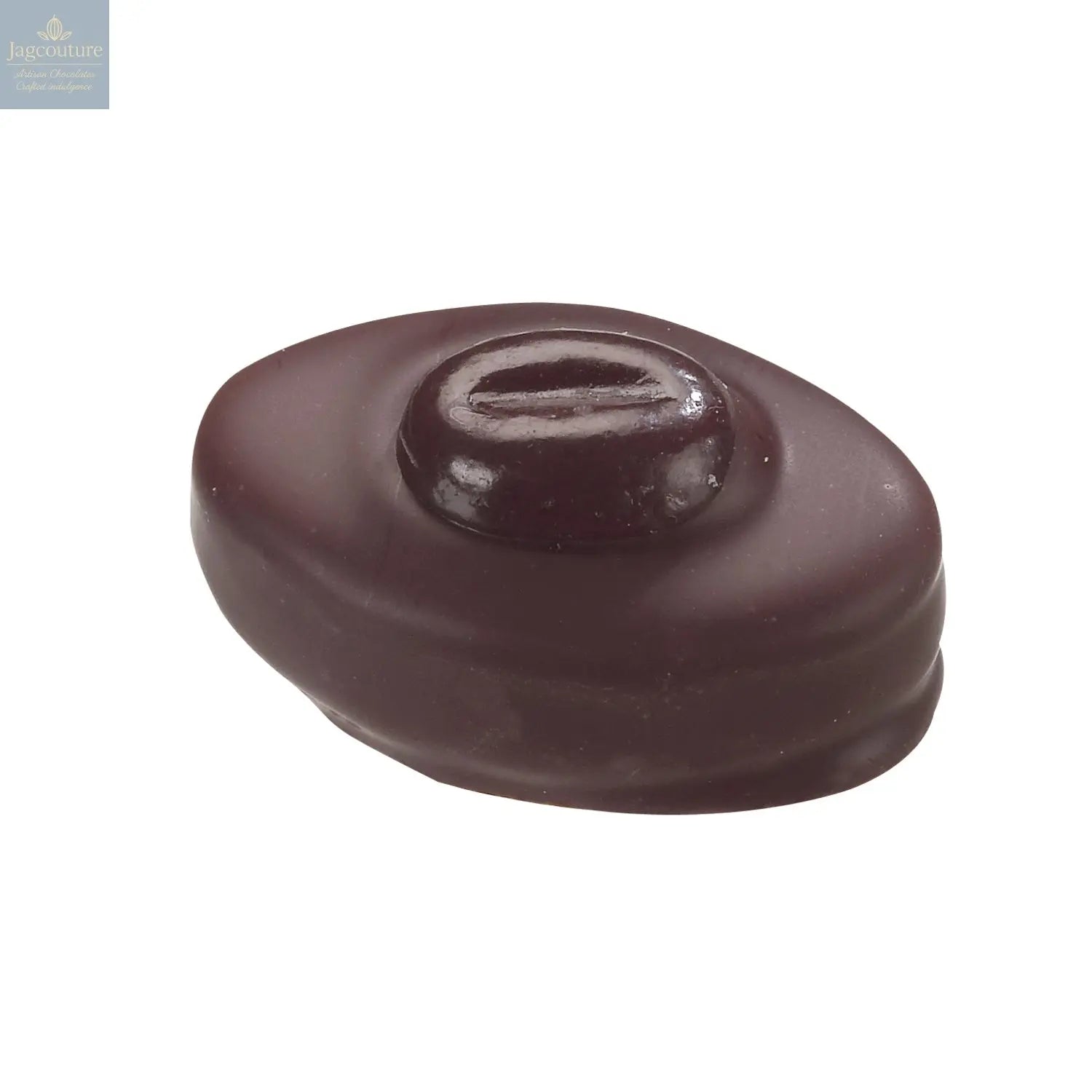 Coffee fondant cream - enrobed in dark chocolate with chocolate coffee bean 10g - Jag Couture Chocolates