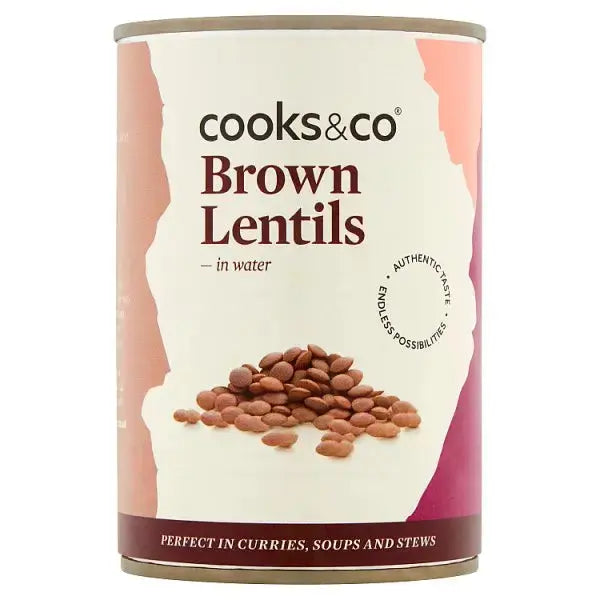 Cooks & Co Brown Lentils in Water 400g (Case of 12)