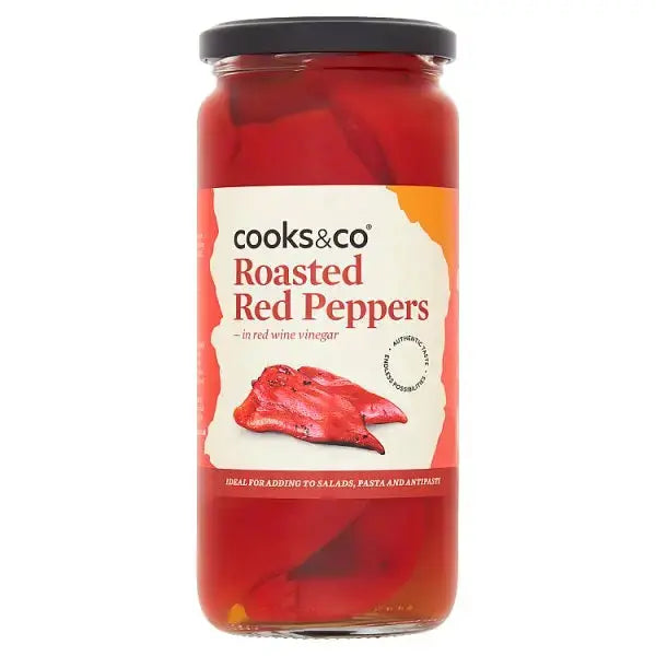 Cooks & Co Roasted Red Peppers in Red Wine Vinegar 360g