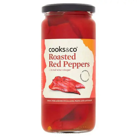 Cooks & Co Roasted Red Peppers in Red Wine Vinegar 360g