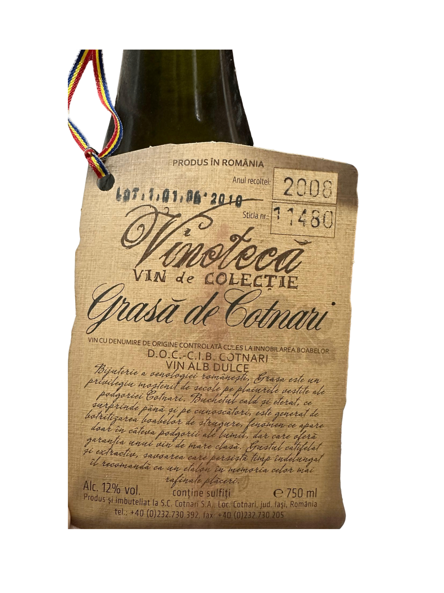 Cotnari Grasa de Cotnari 2008 Vintage Collection White Wine in a gift box 750ml