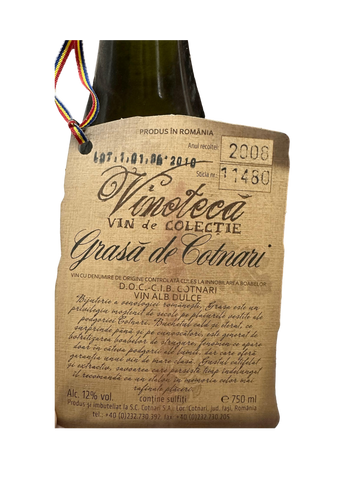 Cotnari Grasa de Cotnari 2008 Vintage Collection White Wine in a gift box 750ml