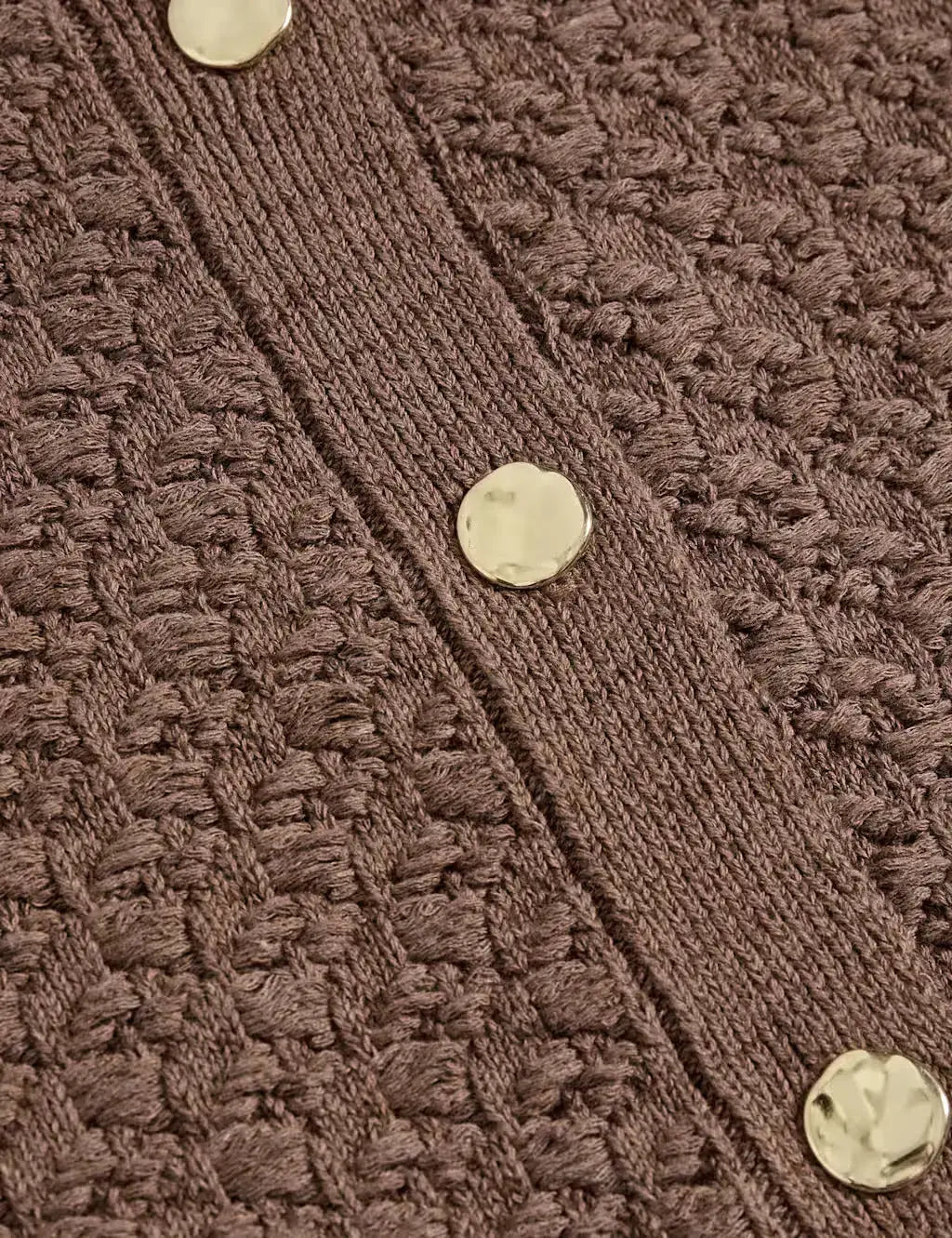 Cotton Blend Textured Button Front Cropped Cardigan