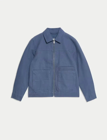 Cotton Rich Canvas Harrington Jacket