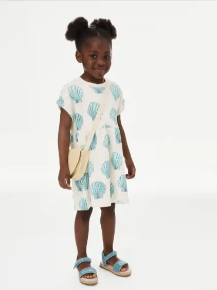 Cotton Rich Printed T-Shirt Dress (2-8 Yrs)