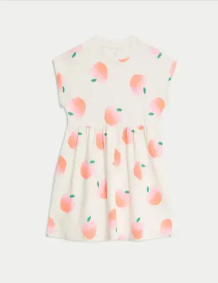 Cotton Rich Printed T-Shirt Dress (2-8 Yrs)