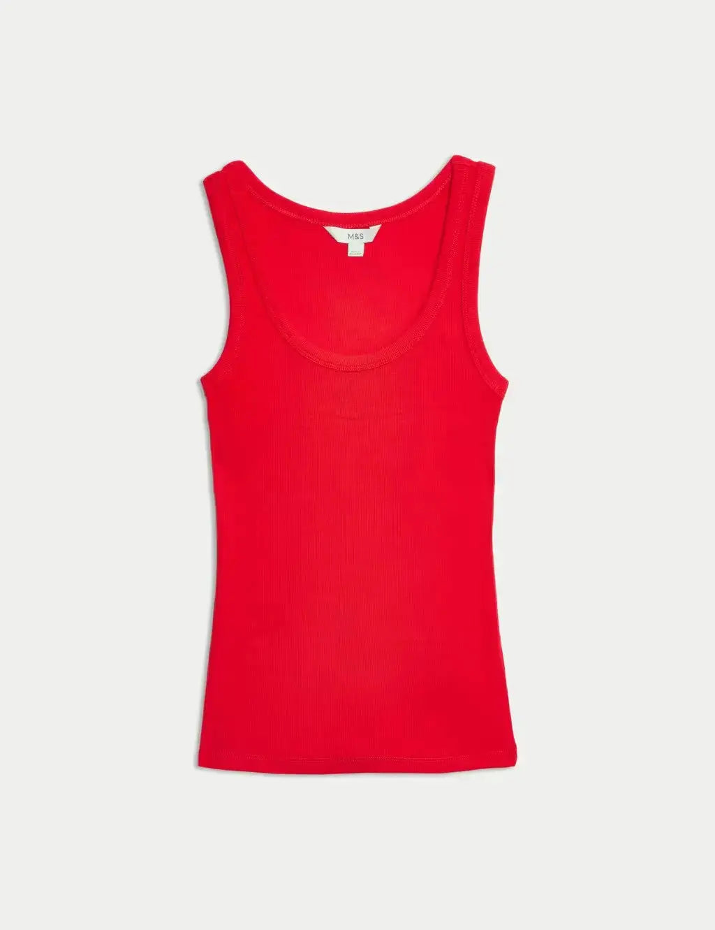 Cotton Rich Ribbed Slim Fit Vest Top