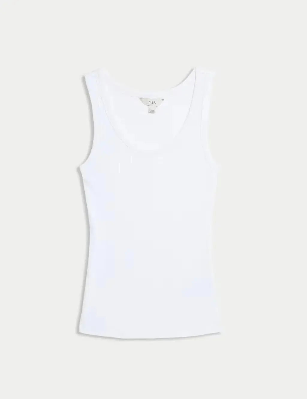 Cotton Rich Ribbed Slim Fit Vest Top