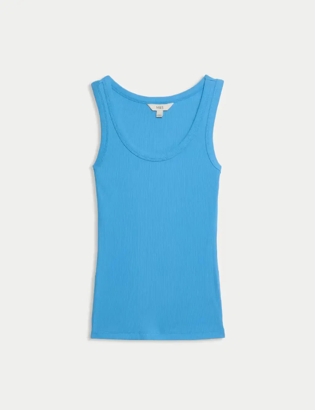 Cotton Rich Ribbed Slim Fit Vest Top