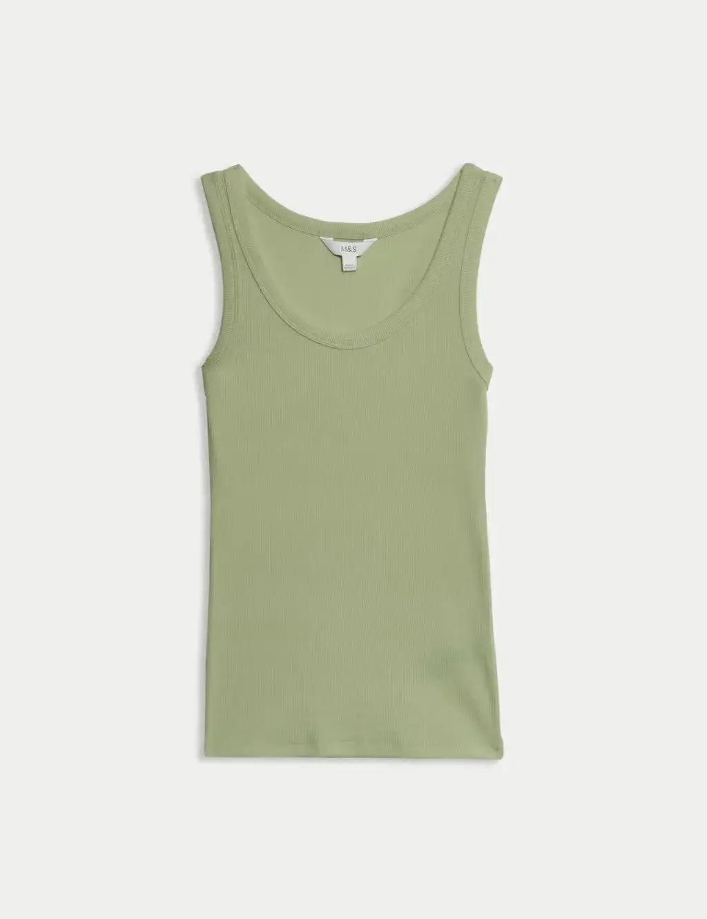 Cotton Rich Ribbed Slim Fit Vest Top